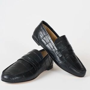 Jamie HALLER the penny loafer black croc 39
